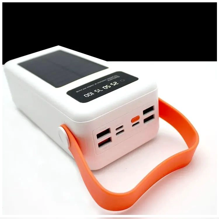 BATERIA PORTATIL POWER BANK SOLAR 40000MAH CABLES INTEGRADOS LUZ LED CARGA RAPIDA - 7