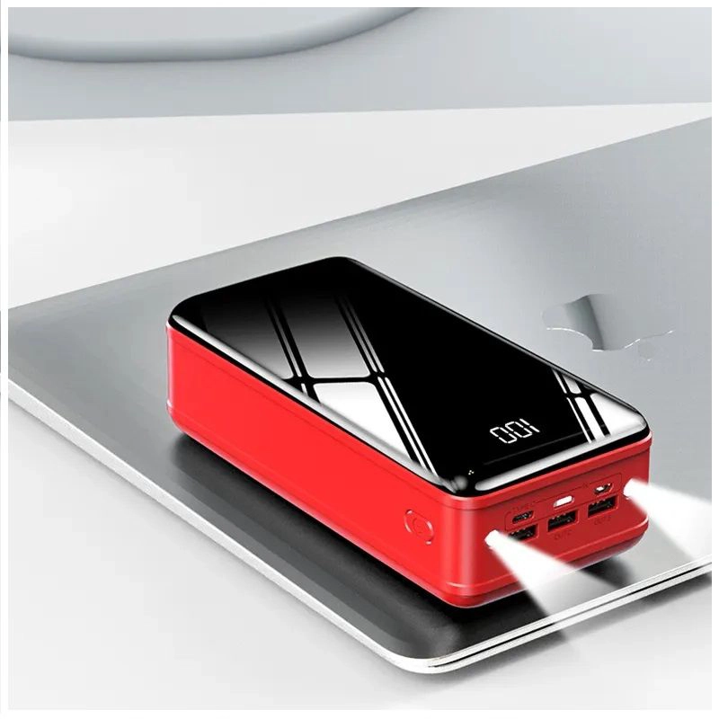 CARGADOR PORTATIL POWER BANK 50000 MAH 3USB TIPO C LIGHTNING LINTERNA - 2