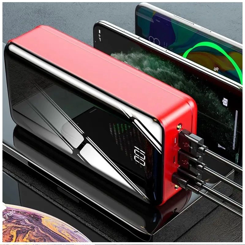 CARGADOR PORTATIL POWER BANK 50000 MAH 3USB TIPO C LIGHTNING LINTERNA - 5