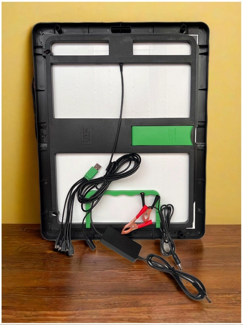 PANEL SOLAR PORTATIL 30W 18V ADAPTADOR DE CARGA MULTIPLE CABLE USB DISPOSITIVOS MOVILES CAMARAS - 3