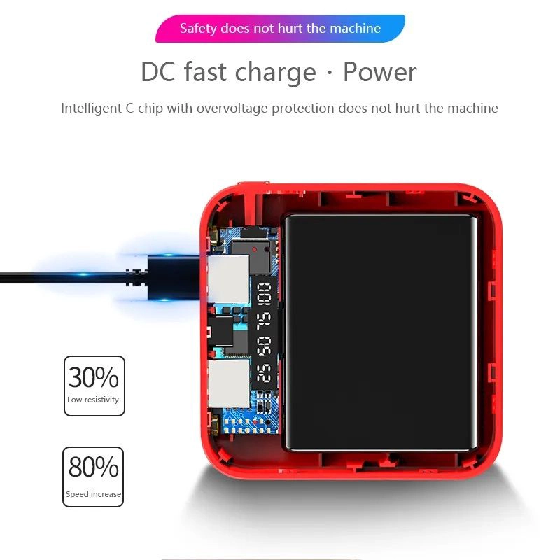 CARGADOR PORTATIL POWER BANK 10000 MAH 2USB MICRO USB LINTERNA - 4