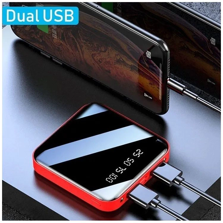CARGADOR PORTATIL POWER BANK 10000 MAH 2USB MICRO USB LINTERNA - 5