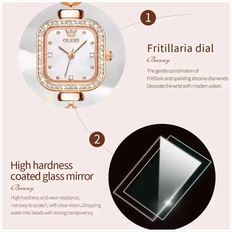 RELOJ DE MUJER ELEGANTE CON DISEÑO DE SIRENA CRISTALES DE ZIRCONIA - 5