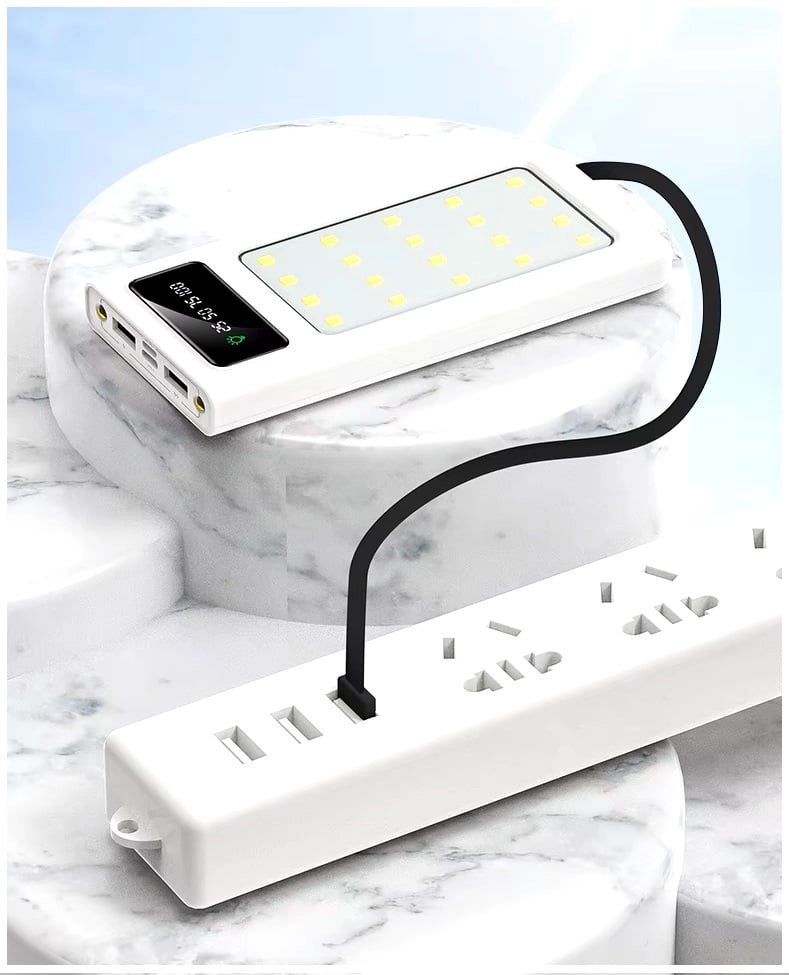 POWER BANK 20000 MAH CARGA RAPIDA LUCES PARA CAMPING MULTIFUNCIONAL - 4