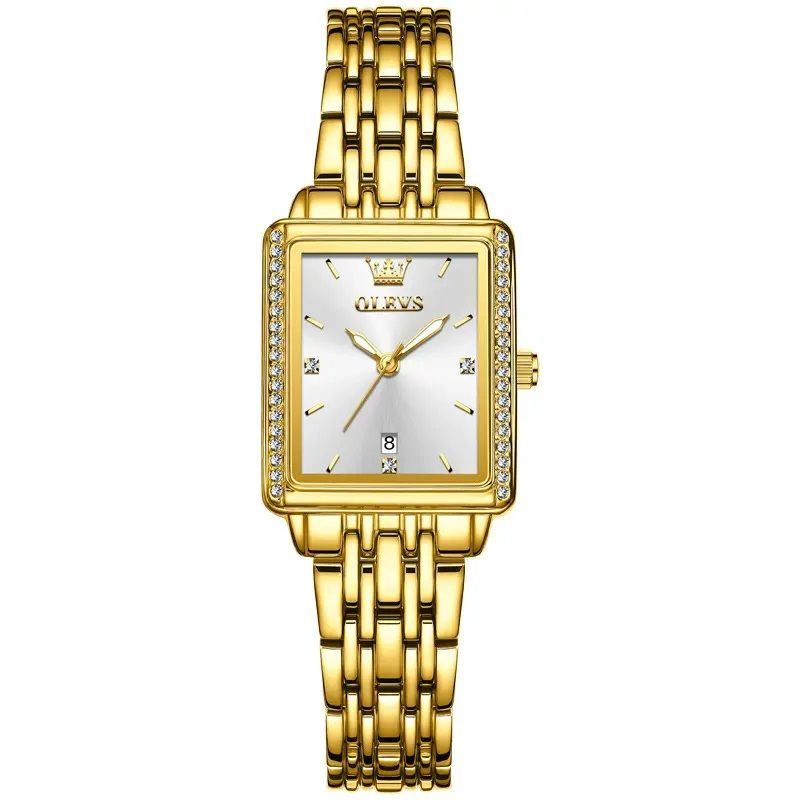 RELOJ DE MUJER ELEGANTE RECTANGULAR DE ACERO INOXIDABLE - 7