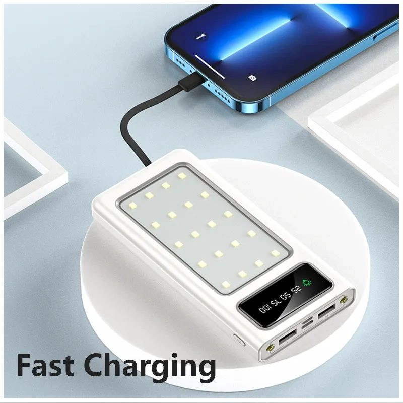 GENÉRICO POWER BANK 20000 MAH CARGA RAPIDA LUCES PARA CAMPING MULTIFUNCIONAL