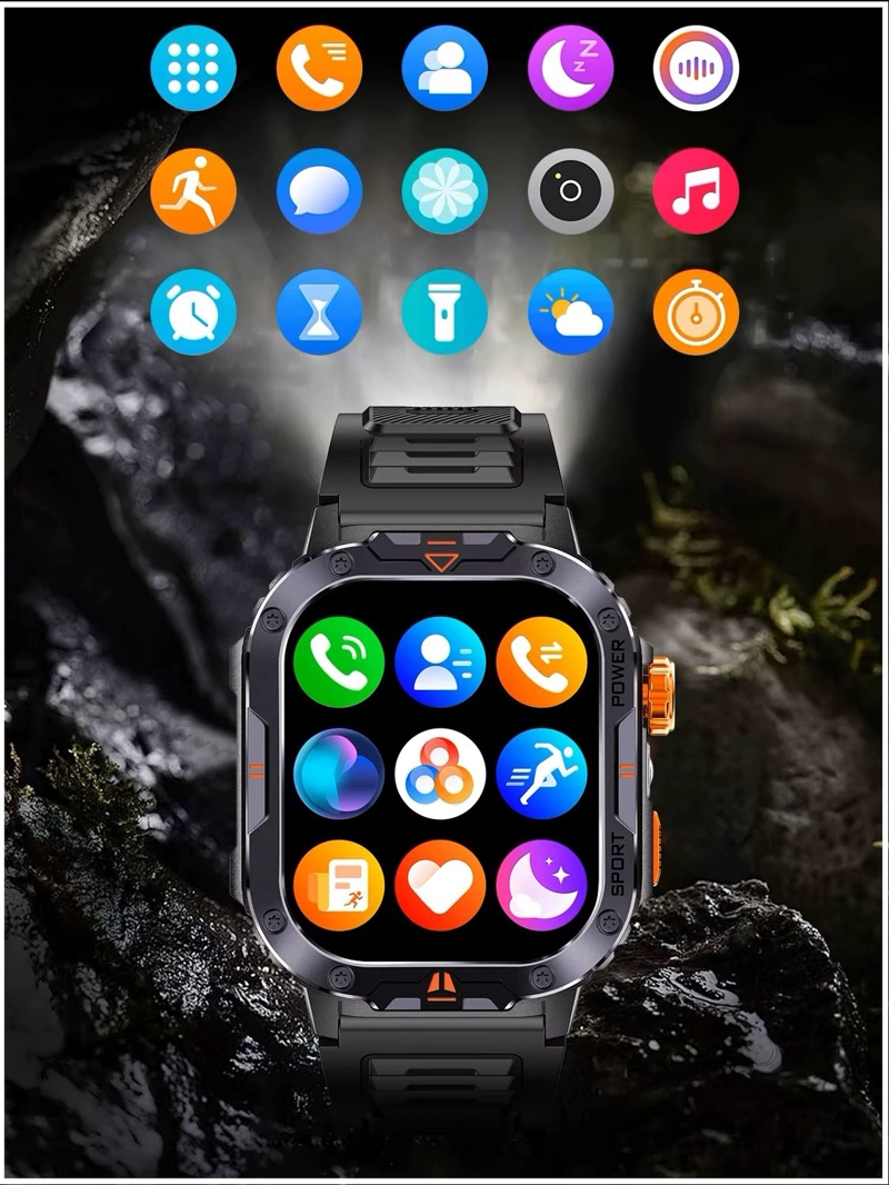SMARTWATCH DEPORTIVO NX20 MEMORIA 4GB MUSICA LOCAL LINTERNA TACTICA NOTIFICACIONES SALUD DEPORTE - 4
