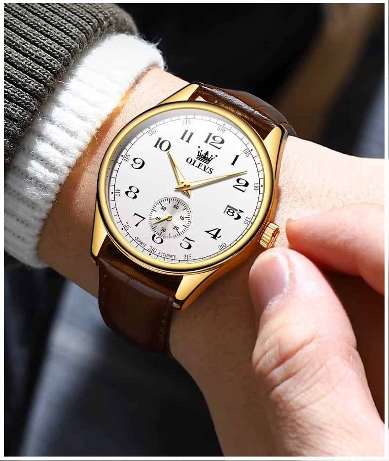 RELOJ ANALOGO PARA HOMBRE CON MOVIMIENTO CUARZO PRECISO DISEÑO CLASICO CUARZO JAPONE S - 3