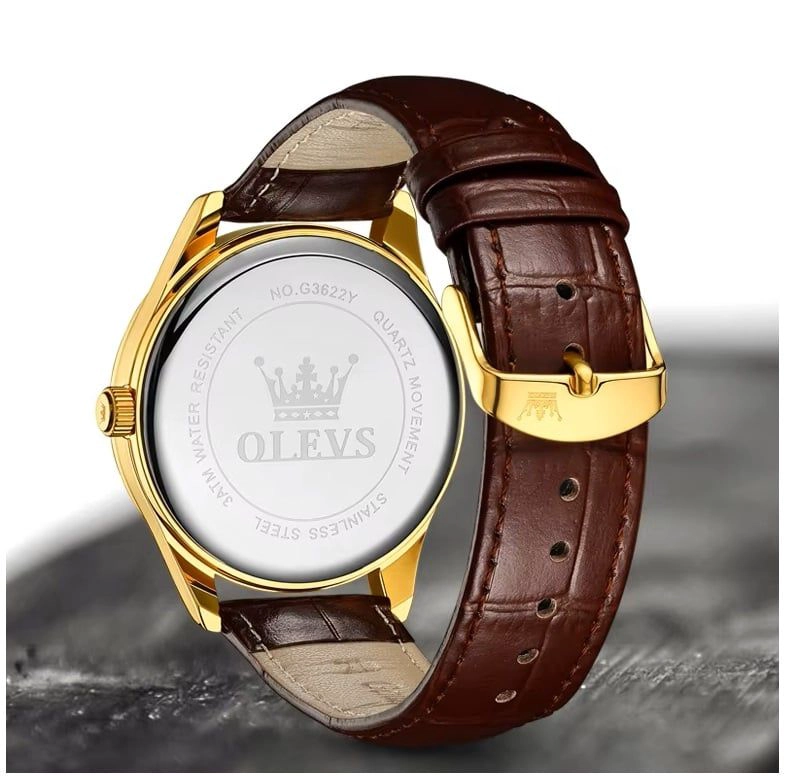 RELOJ ANALOGO PARA HOMBRE CON MOVIMIENTO CUARZO PRECISO DISEÑO CLASICO CUARZO JAPONE S - 6