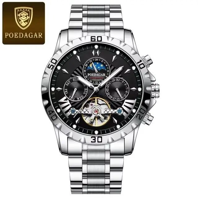 RELOJ AUTOMATICO MECANICO PARA HOMBRE DE LUJO IMPERMEABLE RESISTENCIA AL AGUA - 1