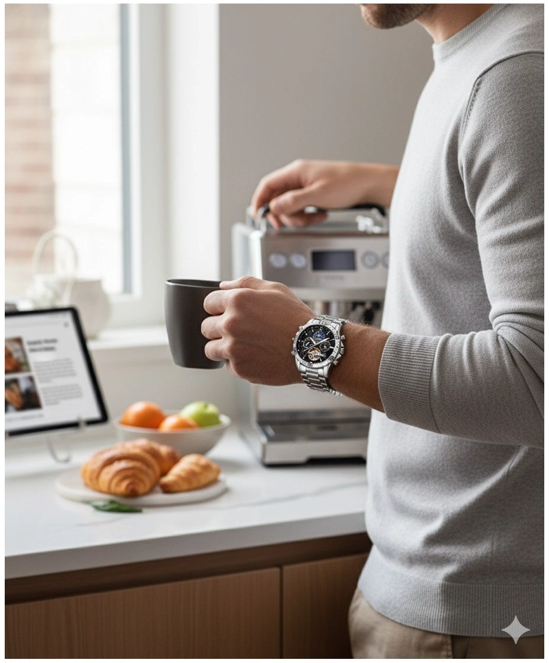 RELOJ AUTOMATICO MECANICO PARA HOMBRE DE LUJO IMPERMEABLE RESISTENCIA AL AGUA - 6
