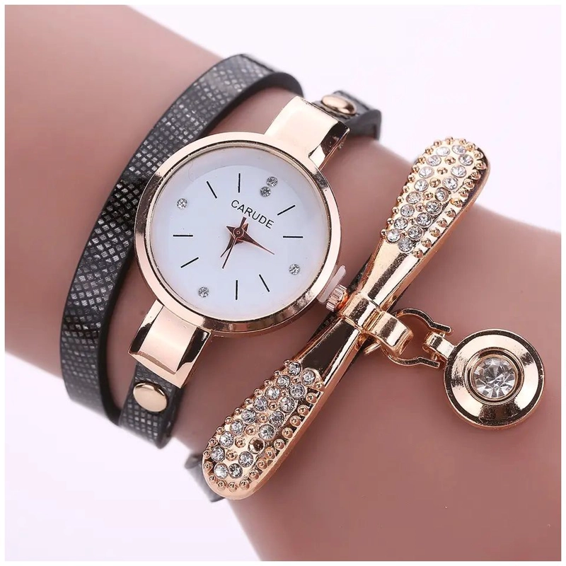 RELOJ DE LUJO PERSONALIZADO PARA MUJERES CON INCRUSTACIONES Y PULSERA ELEGANTE - 7