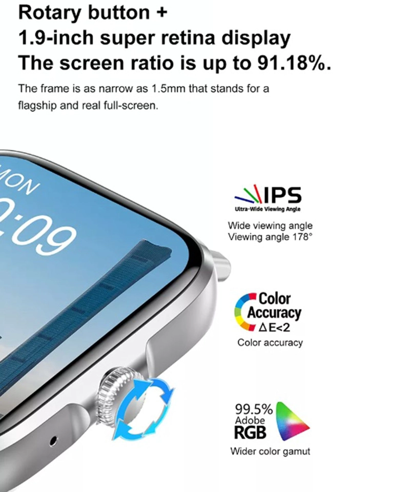 RELOJ INTELIGENTE SMARTWATCH DT102 LLAMADAS BLUETOOTH MONITOR DE SALUD - 5