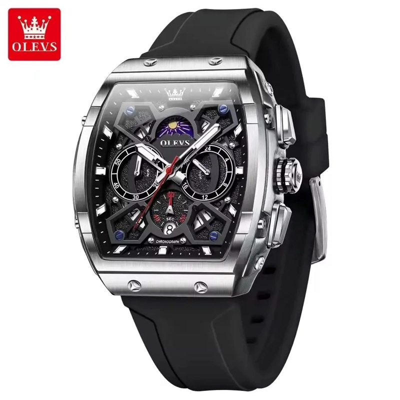 RELOJ DE HOMBRE DEPORTIVO ELEGANTE FASE LUNAR CRONOGRAFO DUAL TIME - 2