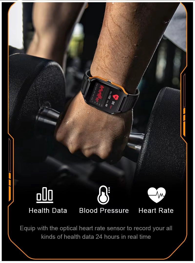 SMARTWATCH DEPORTIVO OUTDOOR LLAMADAS BLUETOOTH MONITOR DE SALUD 247 NOTIFICACIONES IP68 - 4