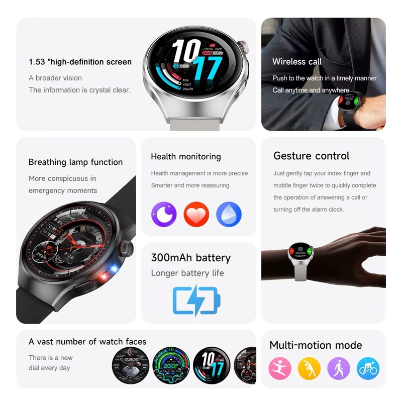 RELOJ INTELIGENTE SMARTWATCH BLUETOOTH MONITOR DE SALUD Y DEPORTE COMPATIBLE IOS ANDROID IP68 - 6