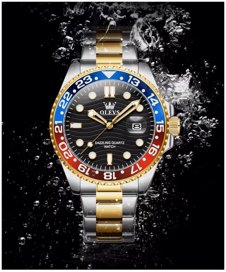 RELOJ DE PULSERA HOMBRE DEPORTIVO Y DE LUJO CORREA DE ACERO INOXIDABLE - 8