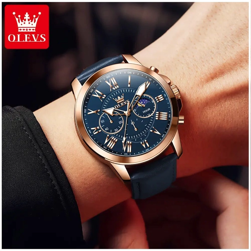 RELOJ DE LUJO PARA HOMBRE FASE LUNAR ESTILO ELEGANTE Y DEPORTIVO - 2