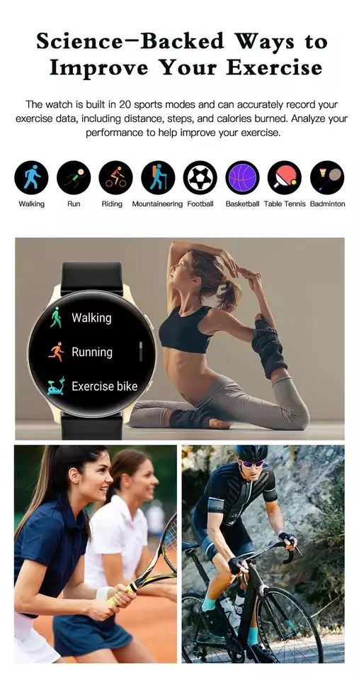 RELOJ INTELIGENTE SMARTWATCH BLUETOOTH MX15 SPORTS FITNESS NOTIFICACIONES SALUD DEPORTE - 6