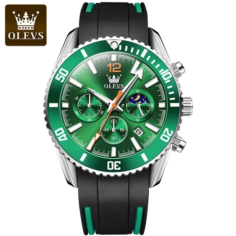 RELOJ CRONOGRAFO DEPORTIVO PARA HOMBRE CALENDARIO RESISTENCIA AL AGUA - 1