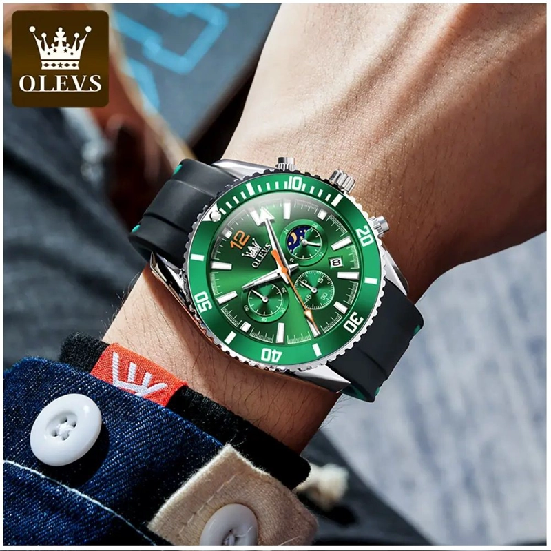 RELOJ CRONOGRAFO DEPORTIVO PARA HOMBRE CALENDARIO RESISTENCIA AL AGUA - 2