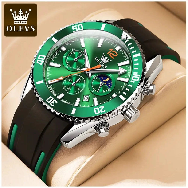RELOJ CRONOGRAFO DEPORTIVO PARA HOMBRE CALENDARIO RESISTENCIA AL AGUA - 7