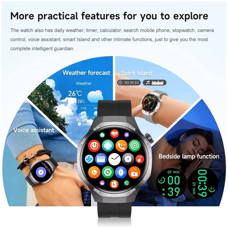 SMARTWATCH GT5 DEPORTIVO MULTIFUNCIONAL COMPATIBLE IOS ANDROID SALUD NOTIFICACIONES IP68 - 3