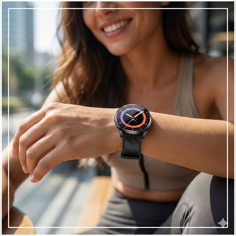 RELOJ INTELIGENTE PARA MUJER LLAMADAS BLUETOOTH MONITOREO DE SALUD MULTIDEPORTE IP67 - 2