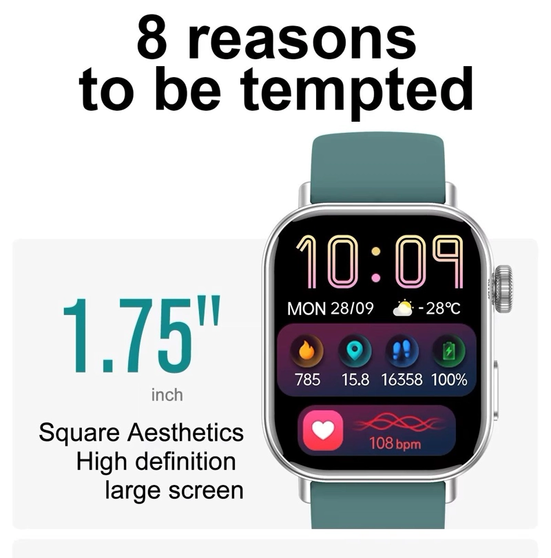 SMARTWATCH GW11 MINI CON 3 CORREAS INTERCAMBIABLES MONITOREO DE SALUD Y DEPORTE NOTIFICACIONES - 5