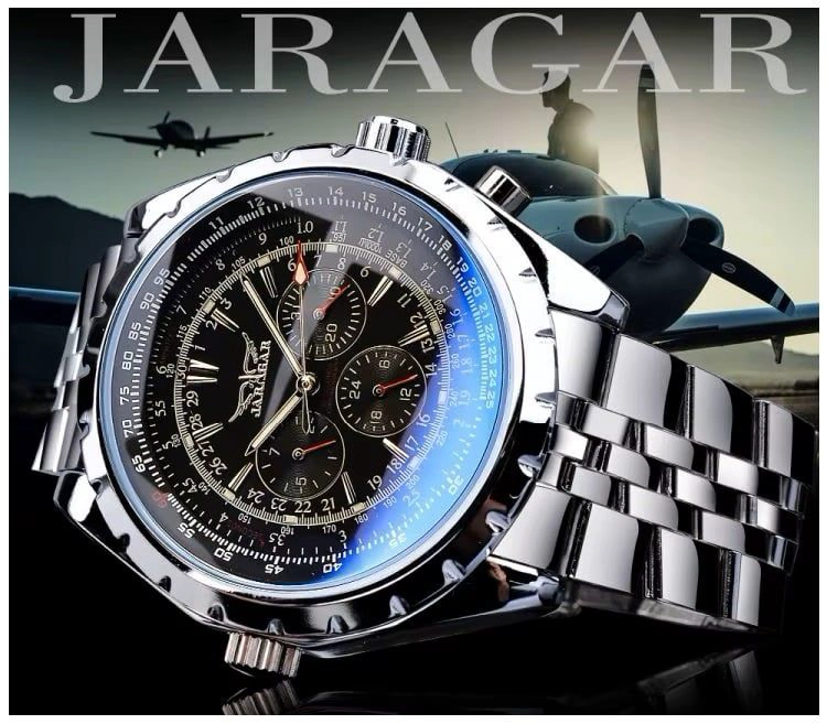 RELOJ AUTOMATICO JARAGAR DEPORTIVO PARA HOMBRE MOVIMIENTO MECANICO AUTOMATICO RESISTENCIA AL AGUA - 3