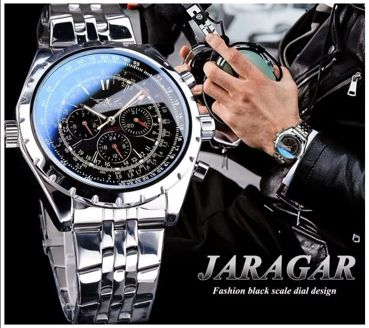 RELOJ AUTOMATICO JARAGAR DEPORTIVO PARA HOMBRE MOVIMIENTO MECANICO AUTOMATICO RESISTENCIA AL AGUA - 7