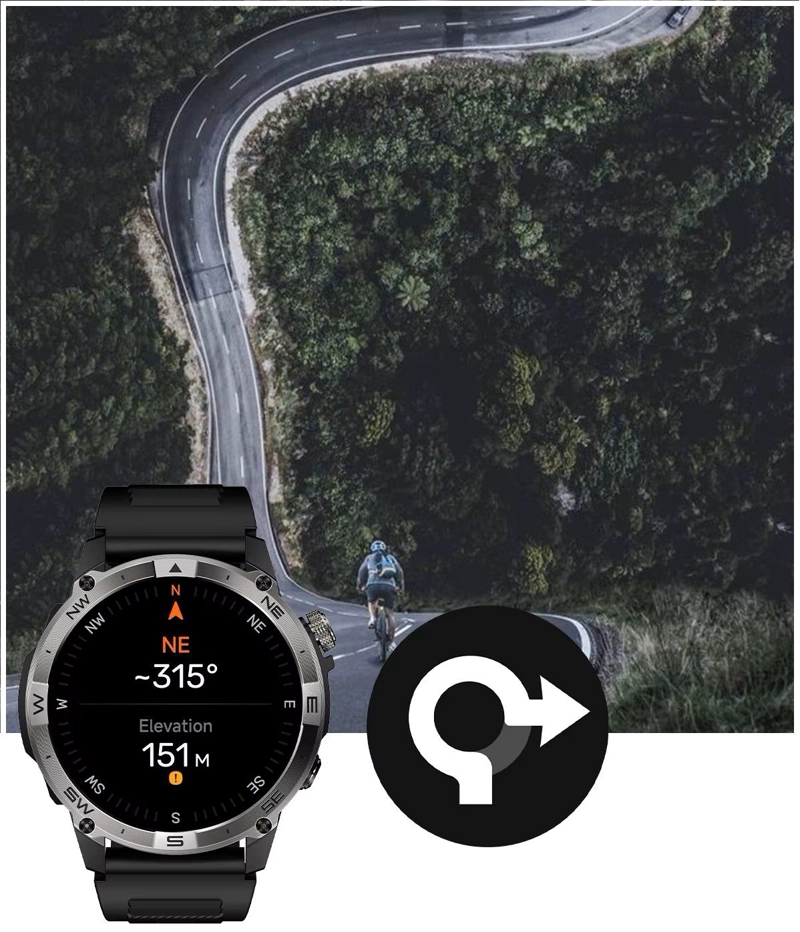 RELOJ INTELIGENTE DEPORTIVO HK08 GPS PANTALLA AMOLED DE 1.43 PULGADAS COMPATIBLE IOS ANDROID - 7