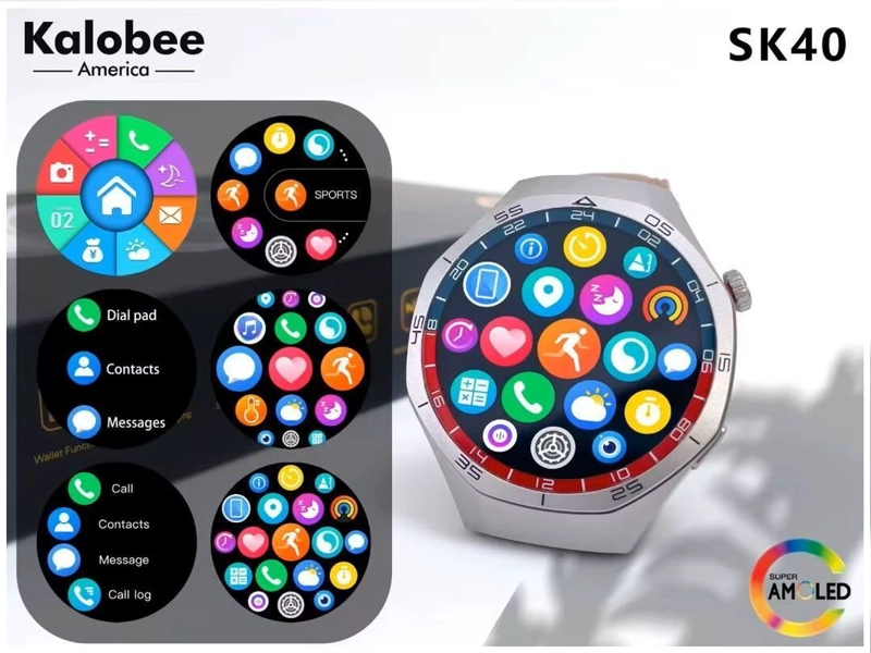 SMARTWATCH RELOJ INTELIGENTE SK40 DEPORTIVO COMPATIBLE 3 CORREAS IP67 COMPATIBLE IOS ANDROID - 6
