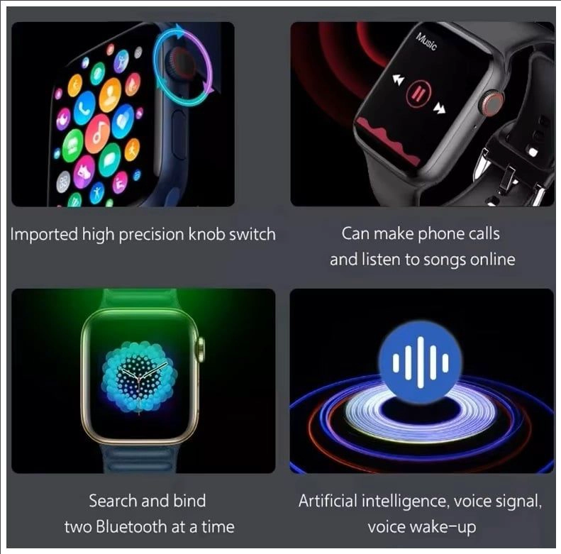 RELOJ INTELIGENTE SMARTWATCH BLUETOOTH T900 PRO SALUD DEPORTE IP67 COMPATIBLE IOS ANDROID - 6