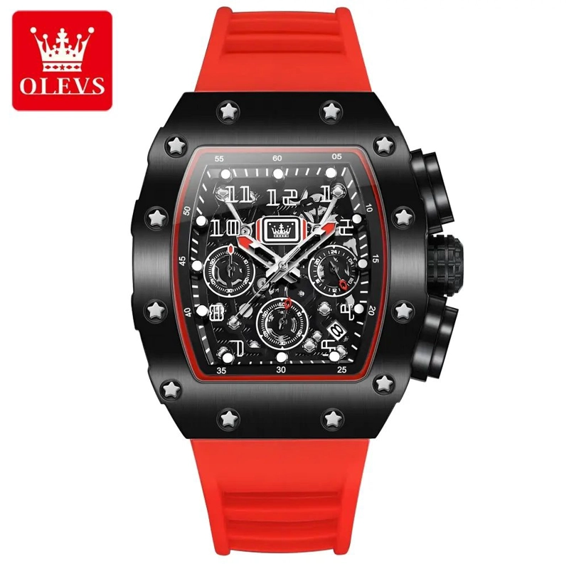 RELOJ DEPORTIVO DE LUJO PARA HOMBRE CORREA SILICONA Y CRISTAL ZAFIRO - 4