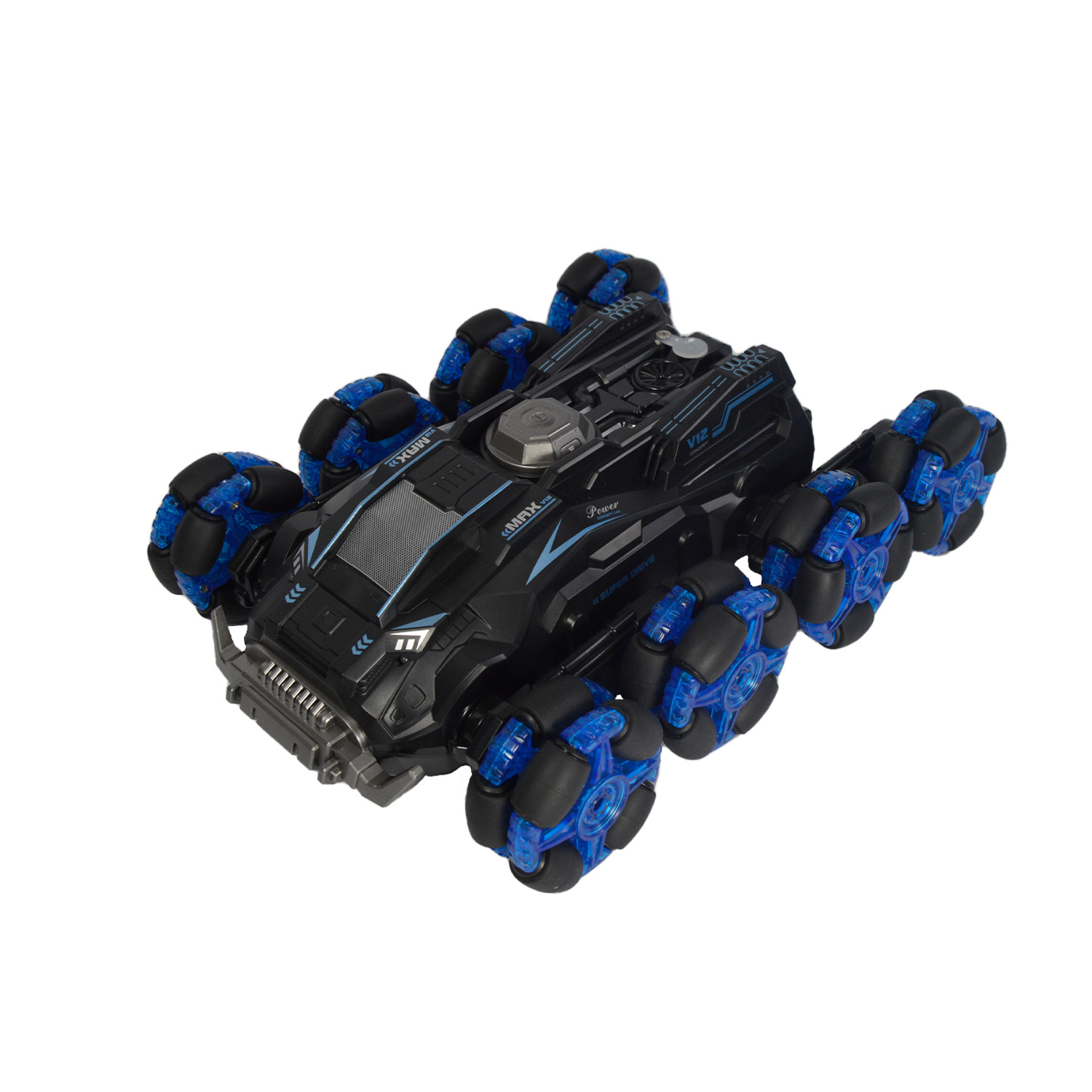 AUTO CONTROL REMOTO COMEG AZUL GESTUAL 8 RUEDAS TRANSFORMABLE - 1