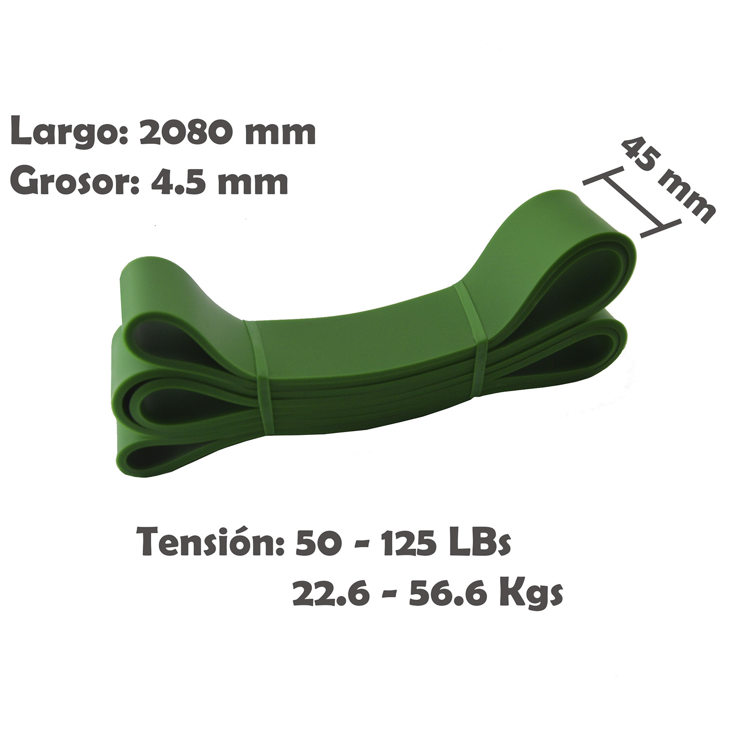 BANDA ELASTICA COMEG PULL UP 45MM VERDE - 2