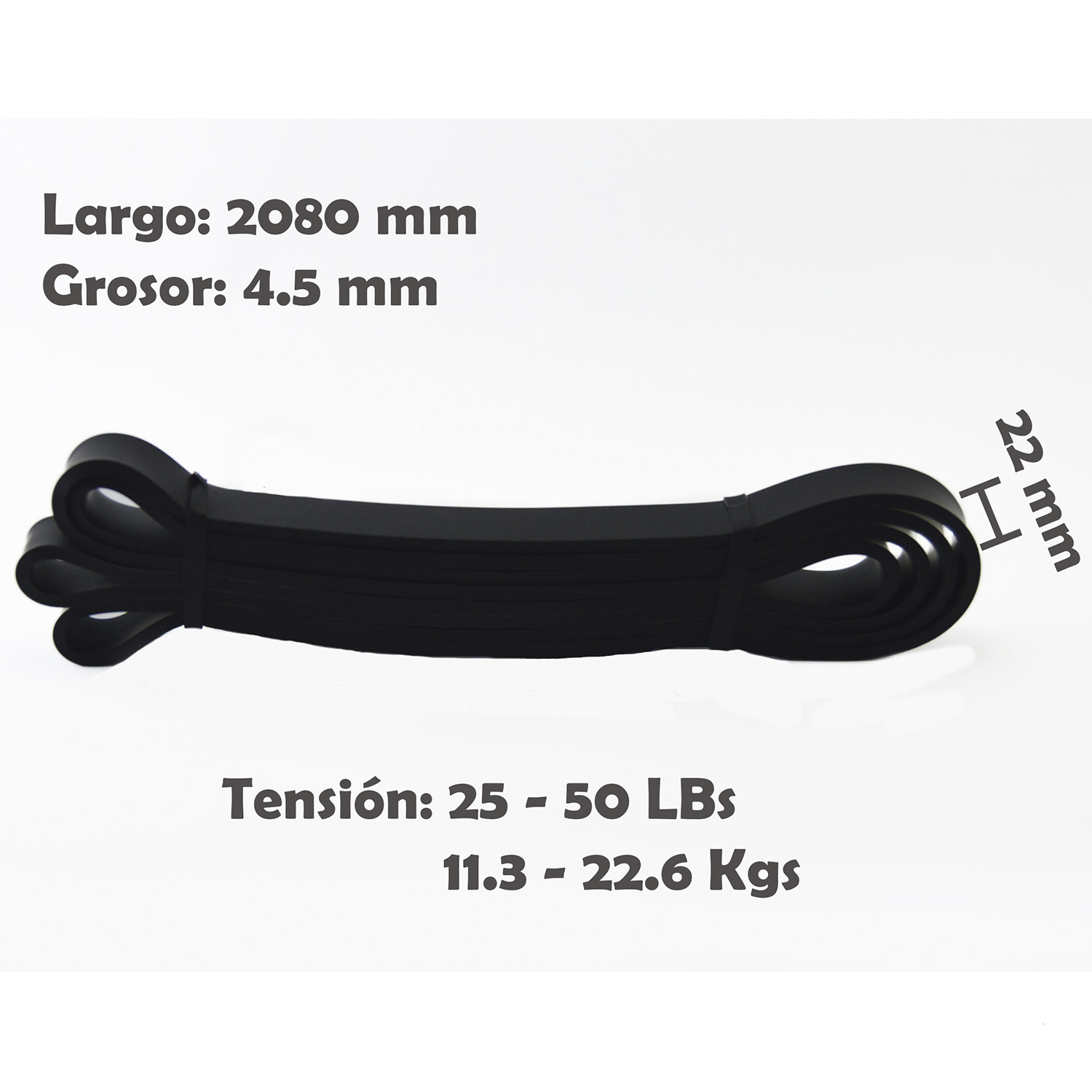 BANDA ELASTICA COMEG PULL UP 22MM NEGRA - 2