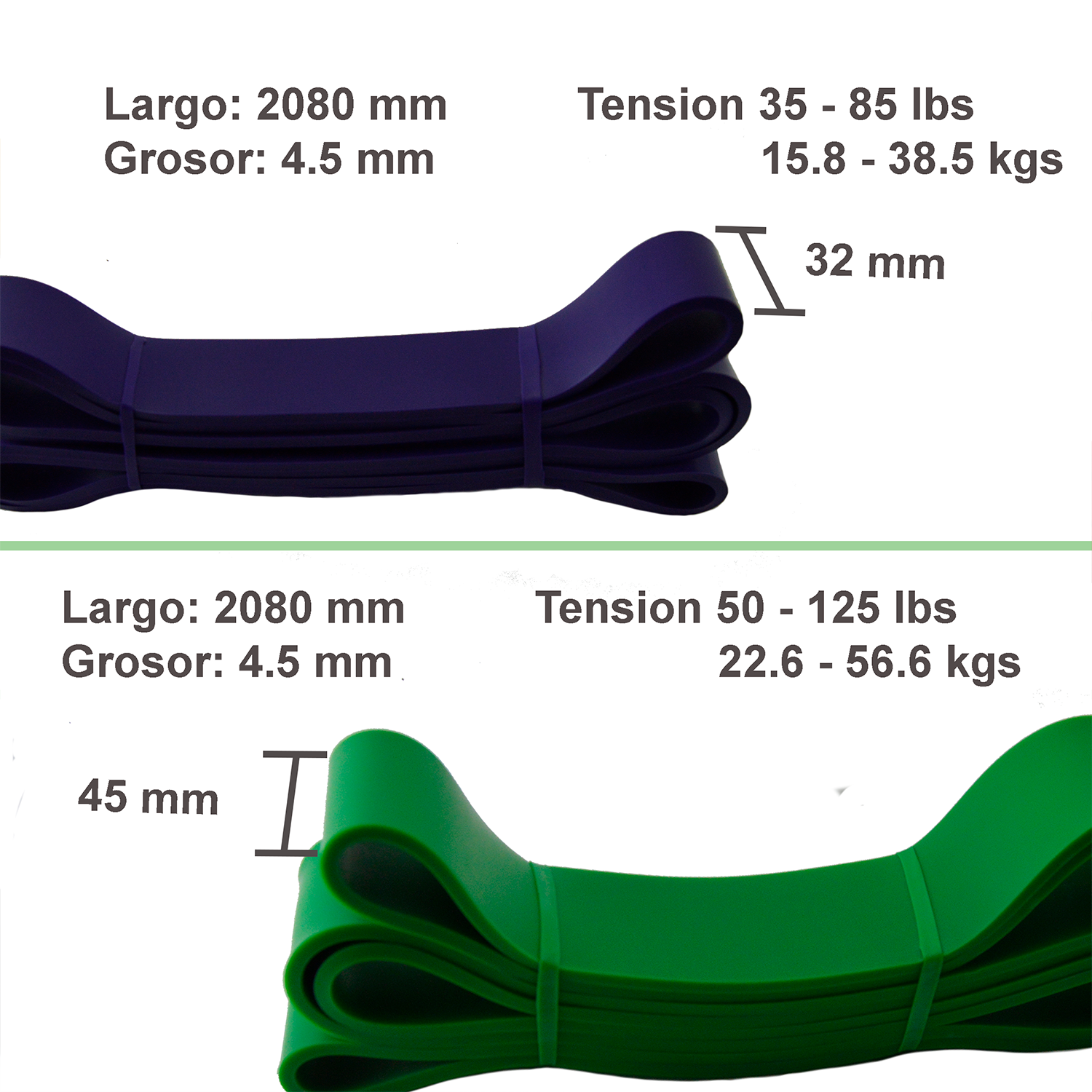 PACK COMEG 5 BANDAS ELASTICAS PULL UP CROSSIT CALISTENIA - 3
