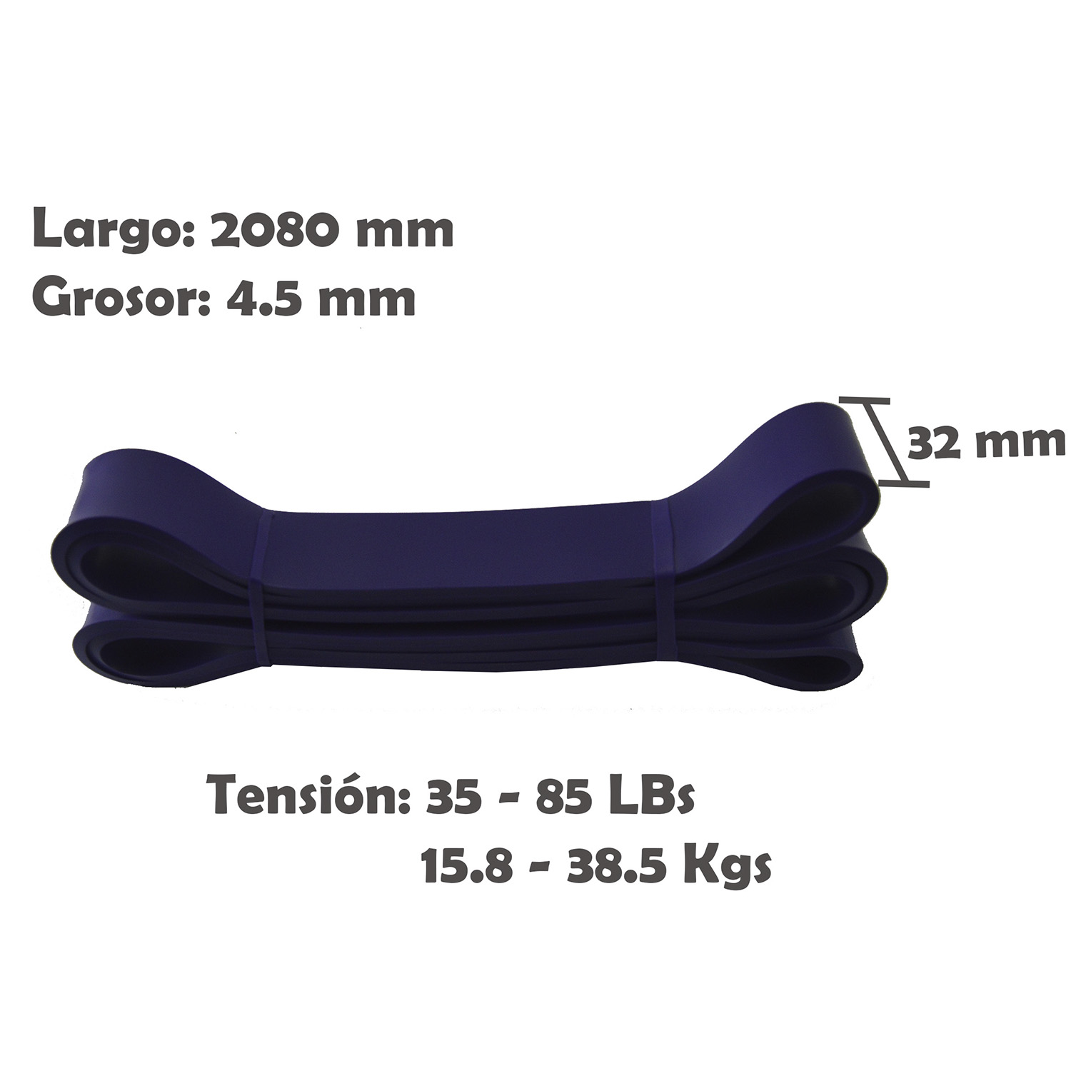 BANDA ELASTICA COMEG PULL UP 32MM MORADA - 2