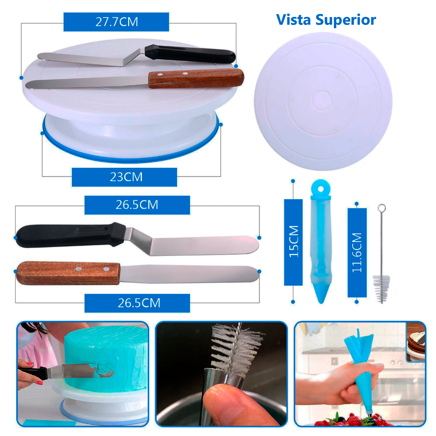 KIT REPOSTERÍA Y PASTELERÍA BOQUILLAS DECORACIÓN 41 PZAS - 3