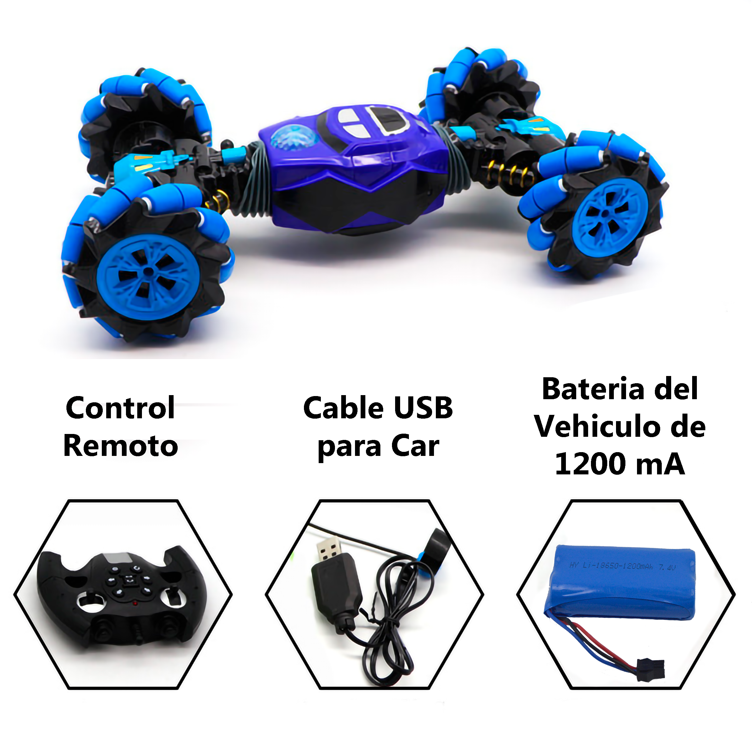 AUTO CONTROL REMOTO COMEG HC-8809B AZUL GESTUAL DEFORMABLE - 2