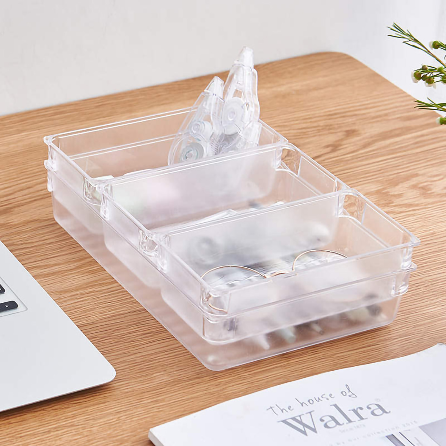 SET ORGANIZADORES CAJÓN ESCRITORIO APILABLES MAQUILLAJE - 3