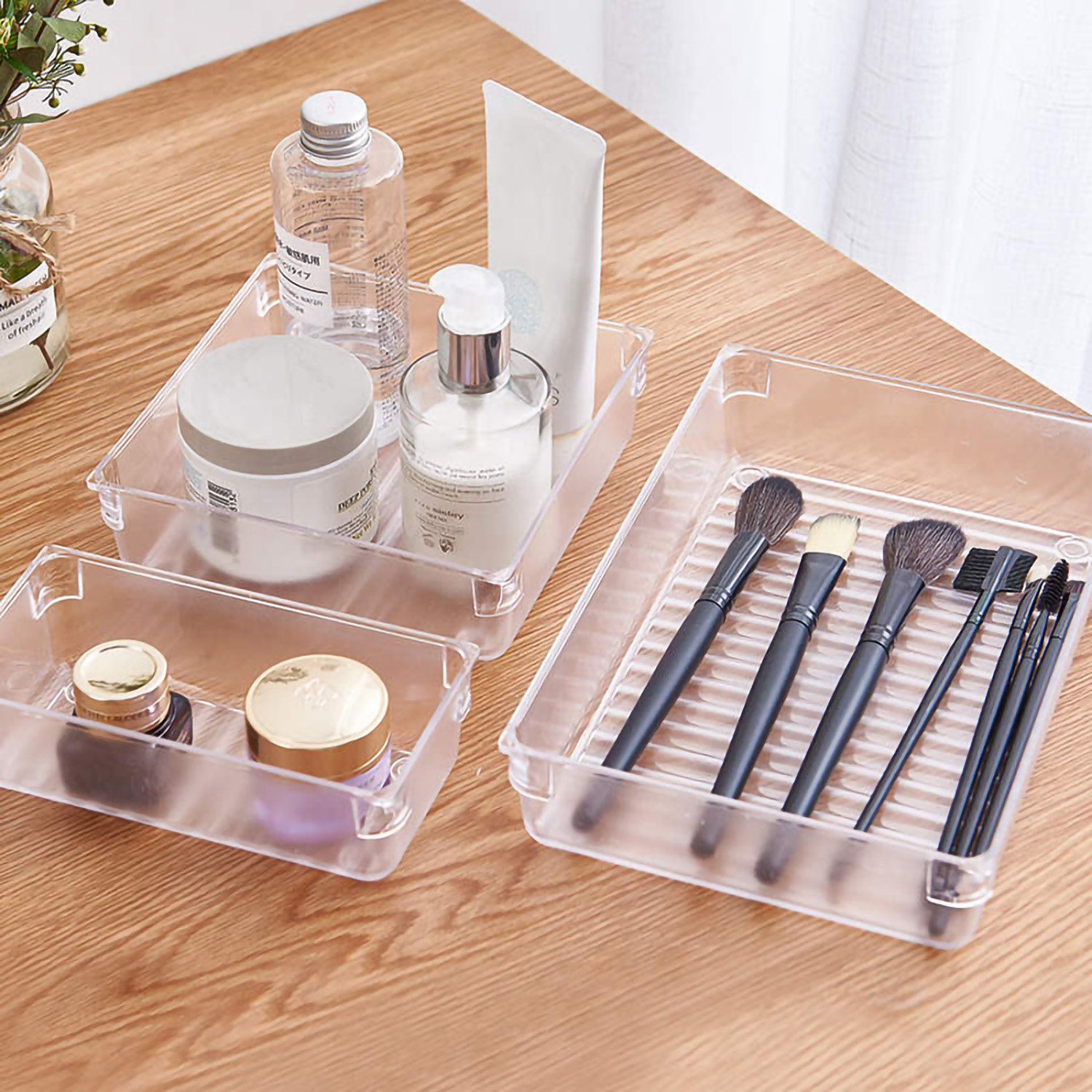 SET ORGANIZADORES CAJÓN ESCRITORIO APILABLES MAQUILLAJE - 6