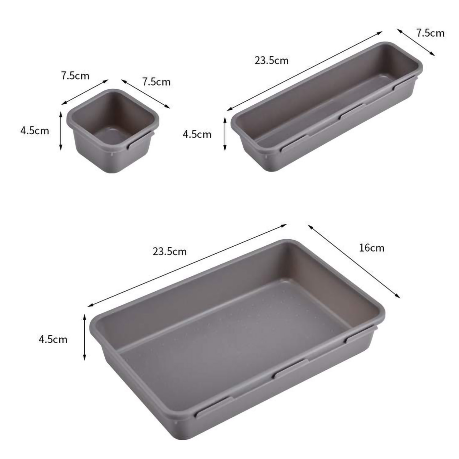 SET ORGANIZADORES CAJONES COCINA ESCRITORIO MAQUILLAJE BLANCO - 2