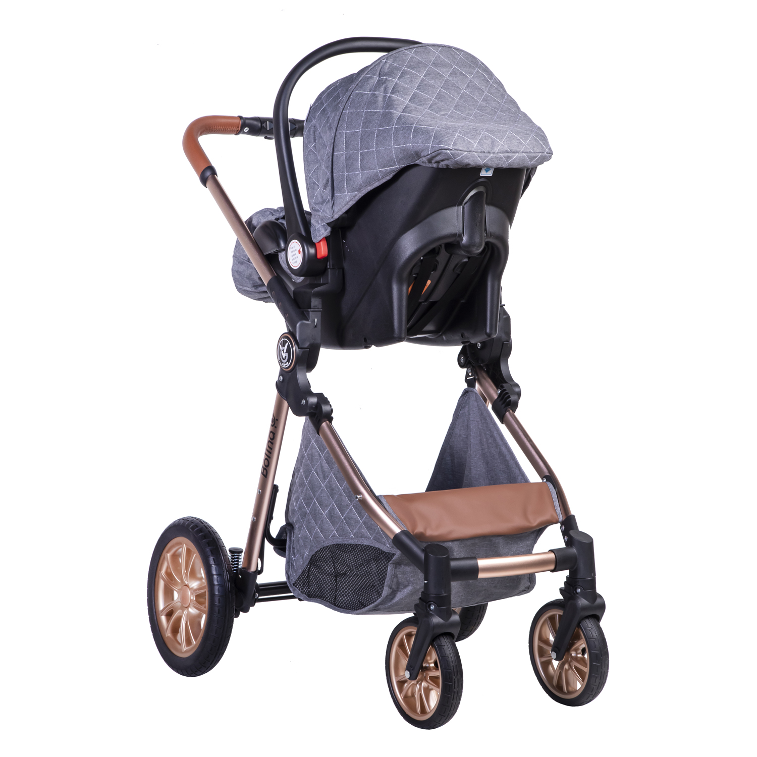 COCHE VOYAGE BOLINA CON SILLA NIDO MODELO EXCLUSIVO GREY GRIS - 4