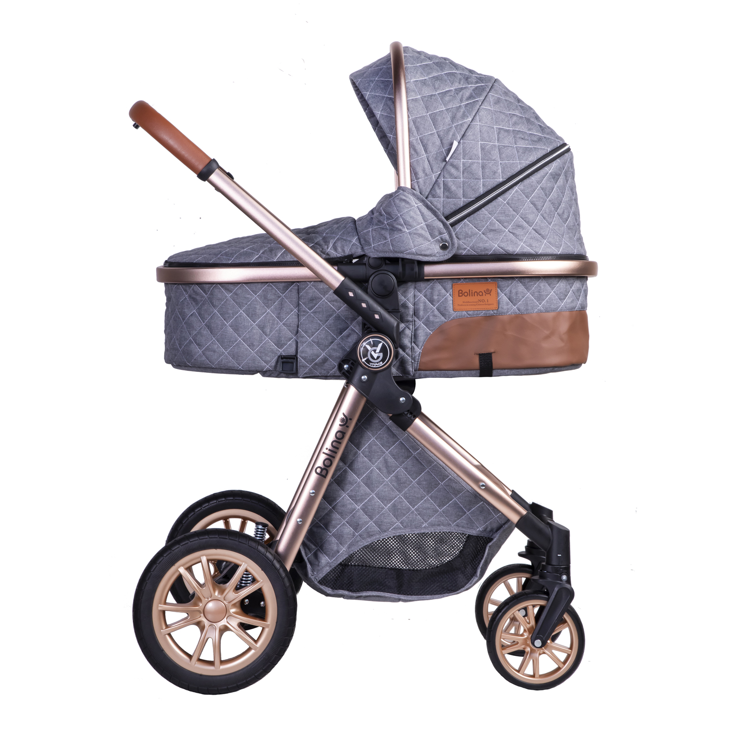 COCHE VOYAGE BOLINA CON SILLA NIDO MODELO EXCLUSIVO GREY GRIS - 5