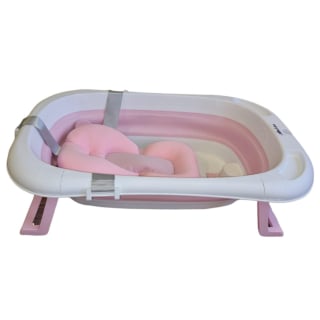 BAÑERA VOYAGE CON COJIN PLEGABLE PINK ROSADO - 1