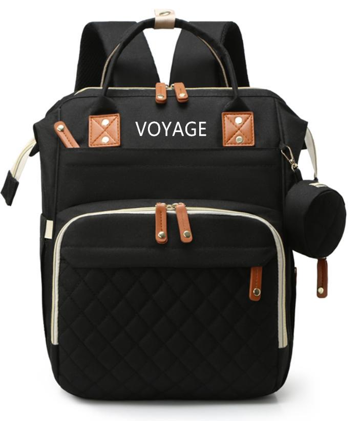 MOCHILA PAÑALERA MATERNAL 3 EN 1 VOYAGE NEGRO - 1