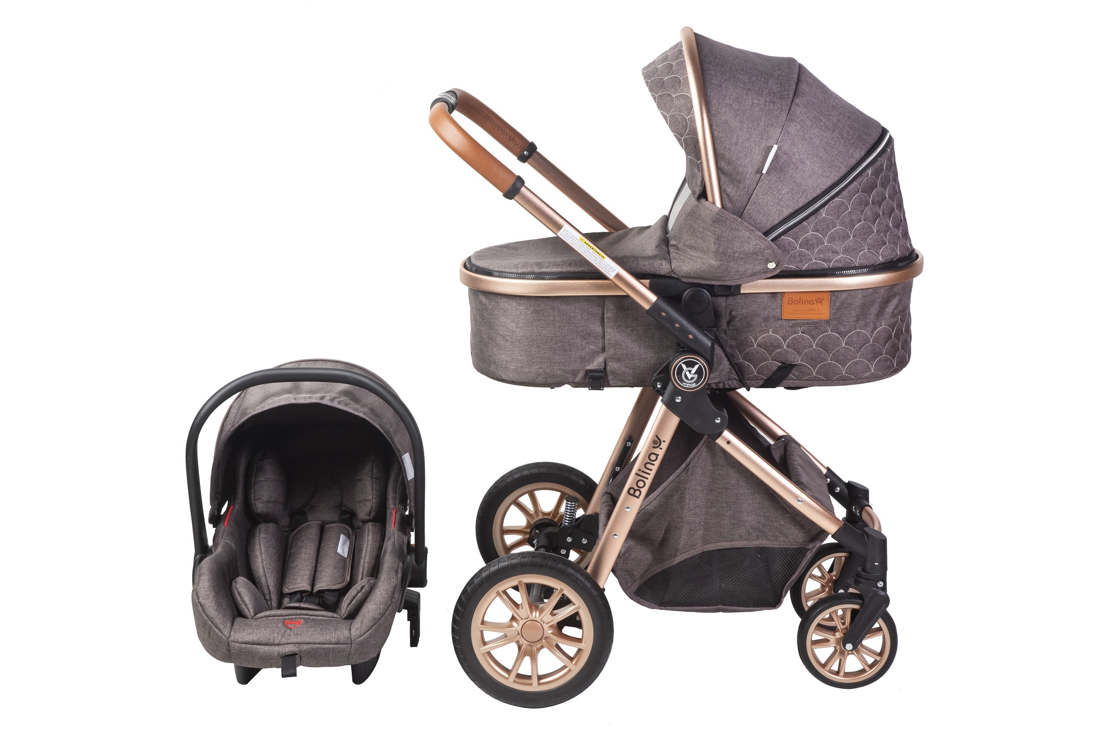 COCHE VOYAGE BOLINA ORIGINAL SILLA AUTO CHOCOLATE - 1